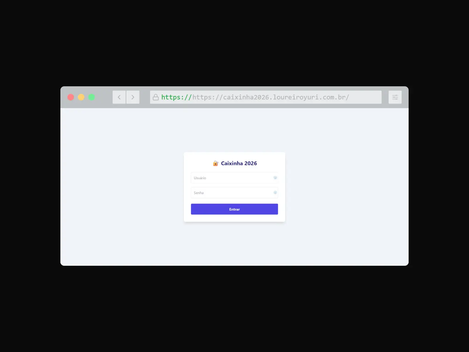 Caixinha 2026 — Dashboard full-stack de economia coletiva familiar.